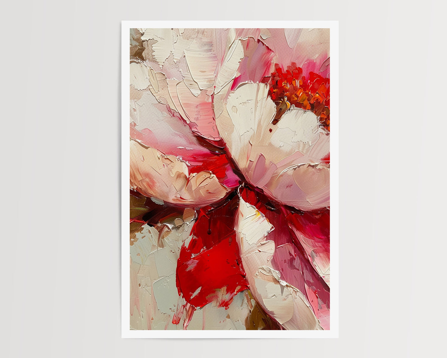 SET OF TWO - PINK PEONY ART PRINTS