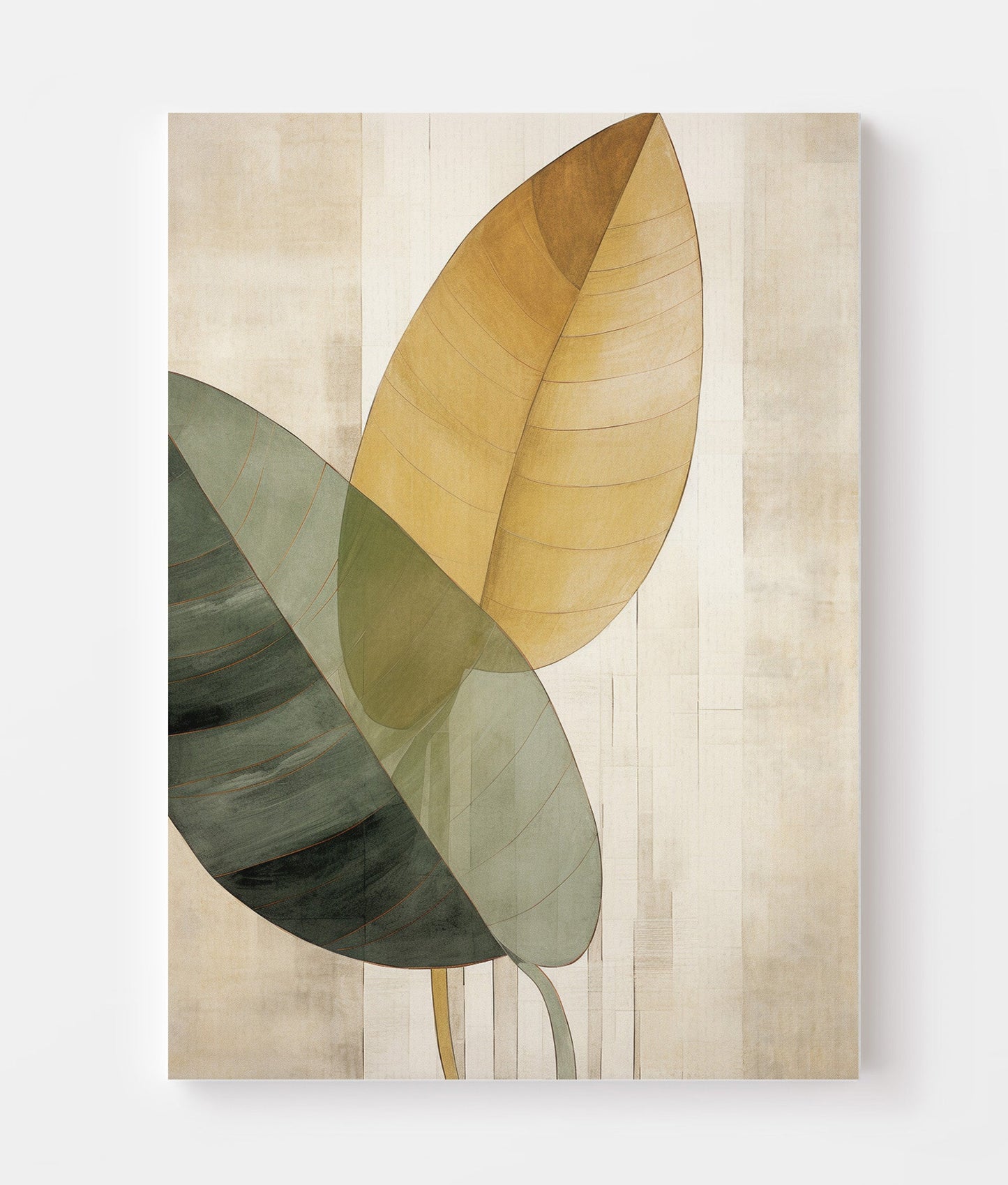 SET OF THREE- BANANA PALM CANVAS