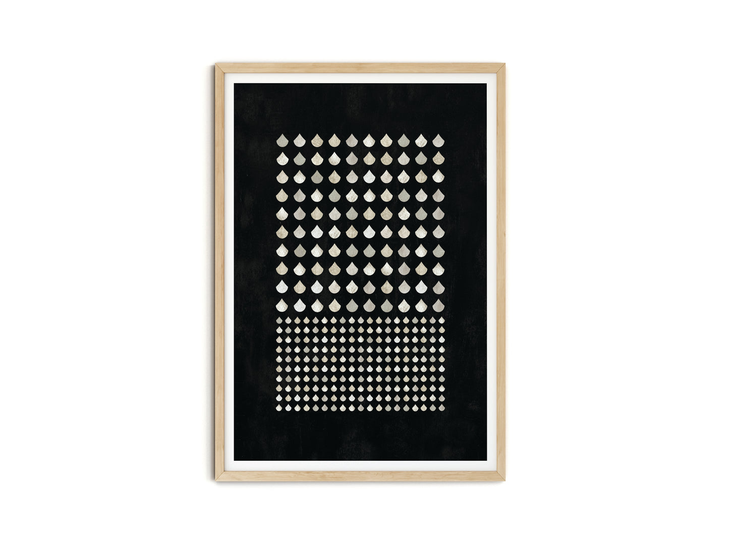 SET OF FOUR - GEOMETRIC BLACK ART PRINT