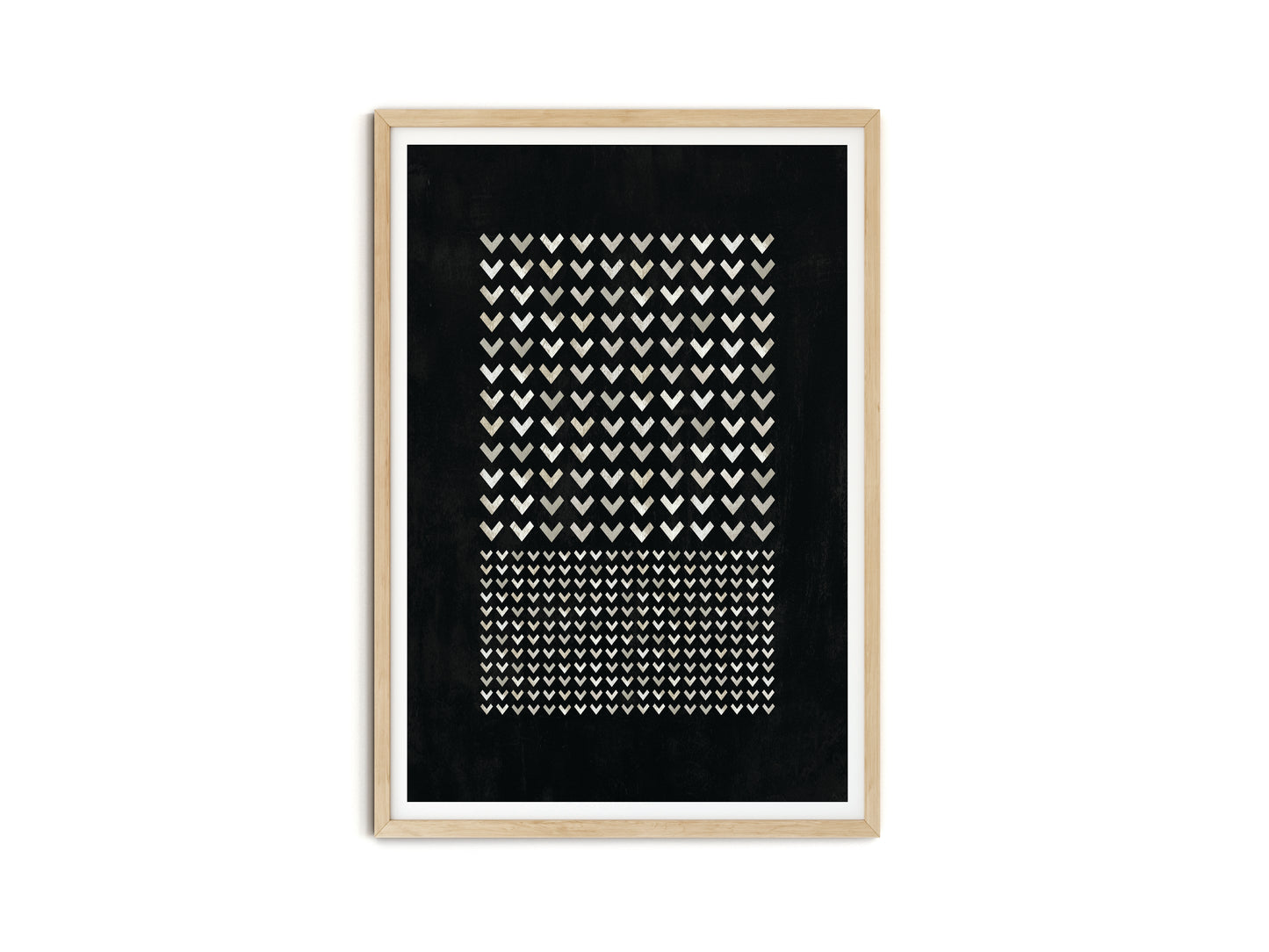 SET OF FOUR - GEOMETRIC BLACK ART PRINT