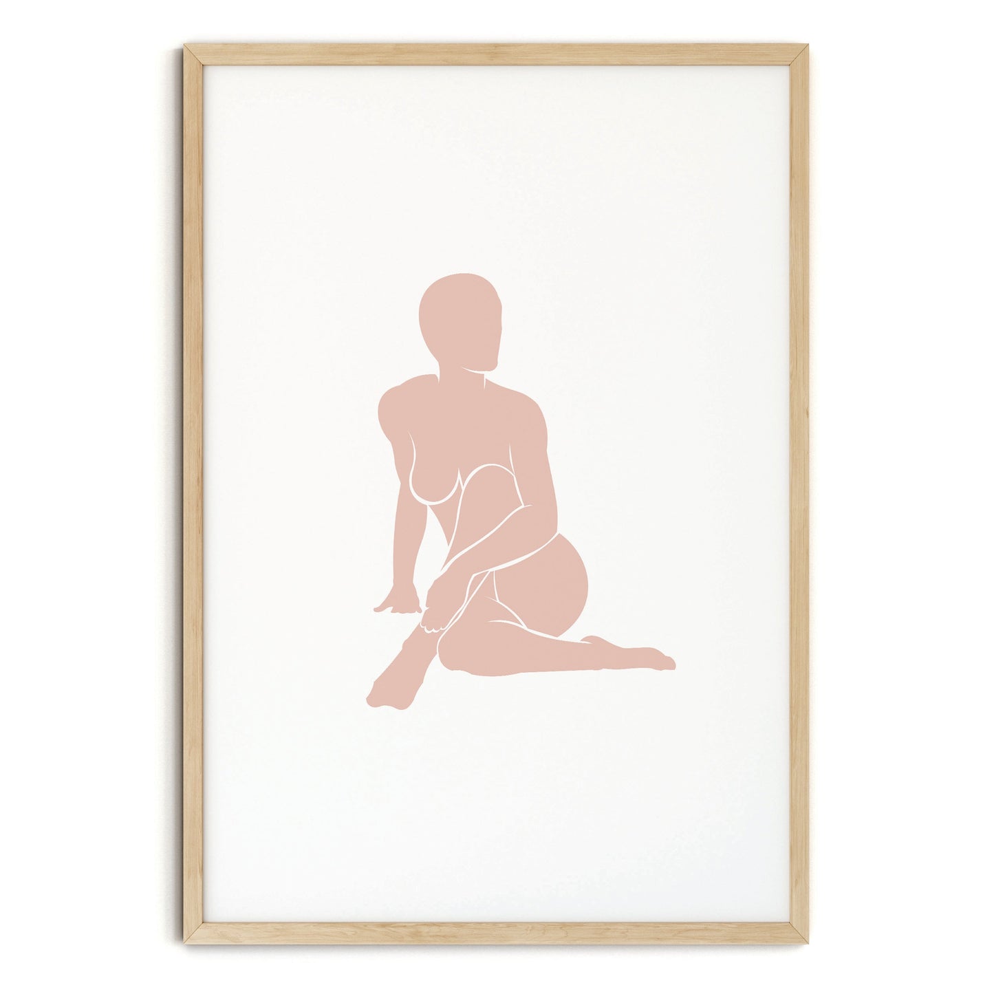 SET OF TWO - BLUSHING SILHOUETTE ART PRINTS