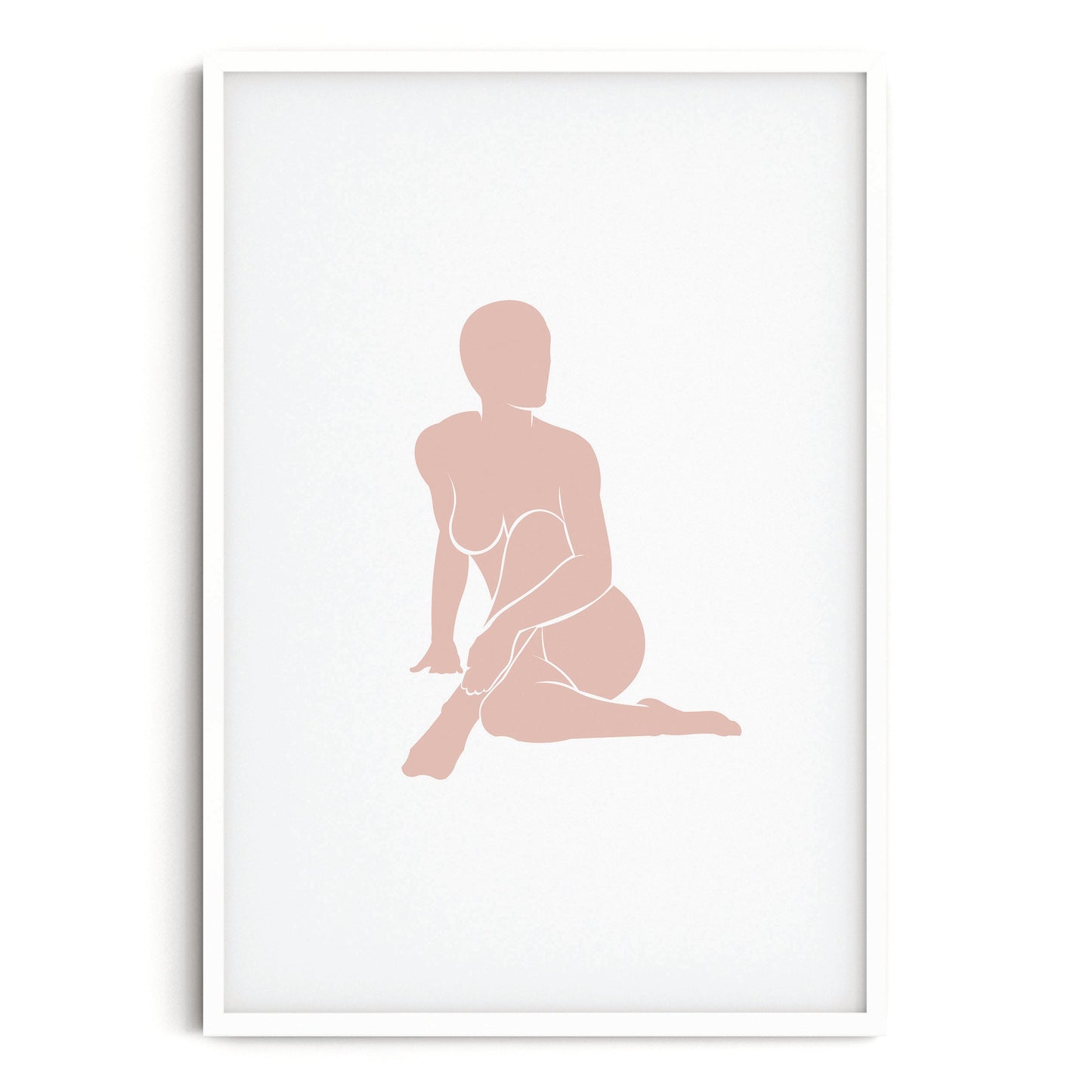 SET OF TWO - BLUSHING SILHOUETTE ART PRINTS