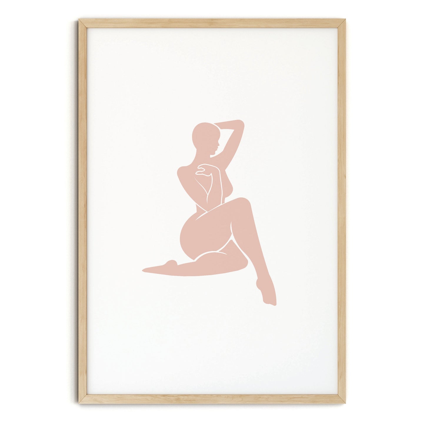 SET OF TWO - BLUSHING SILHOUETTE ART PRINTS