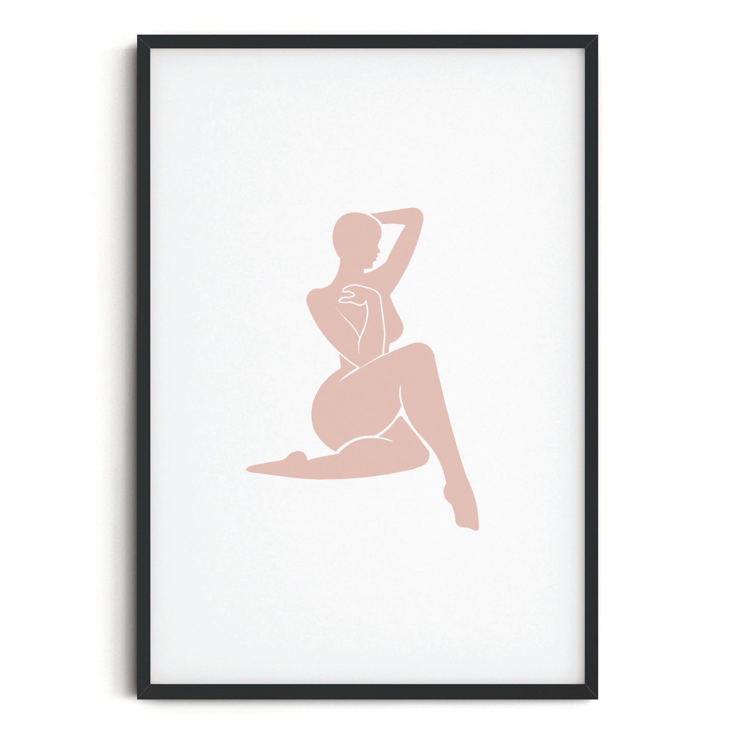 SET OF TWO - BLUSHING SILHOUETTE ART PRINTS