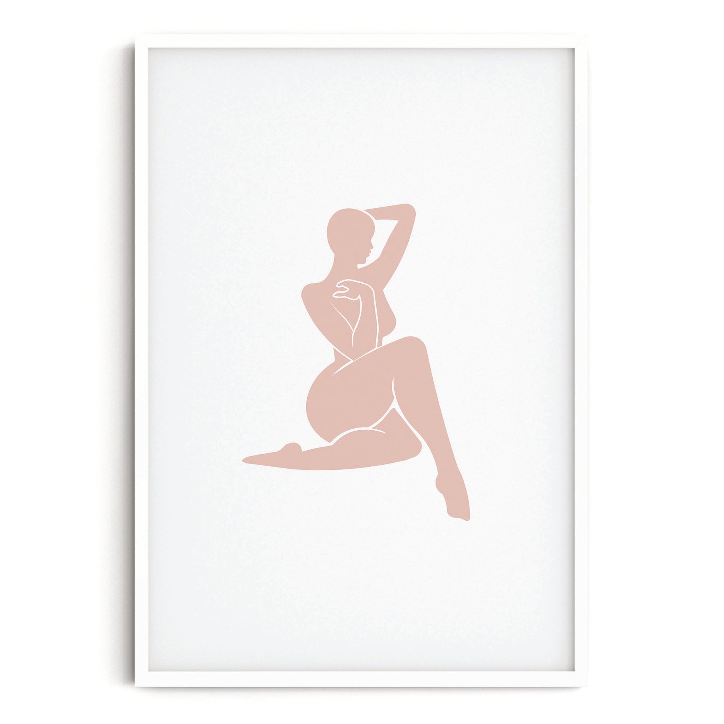 SET OF TWO - BLUSHING SILHOUETTE ART PRINTS