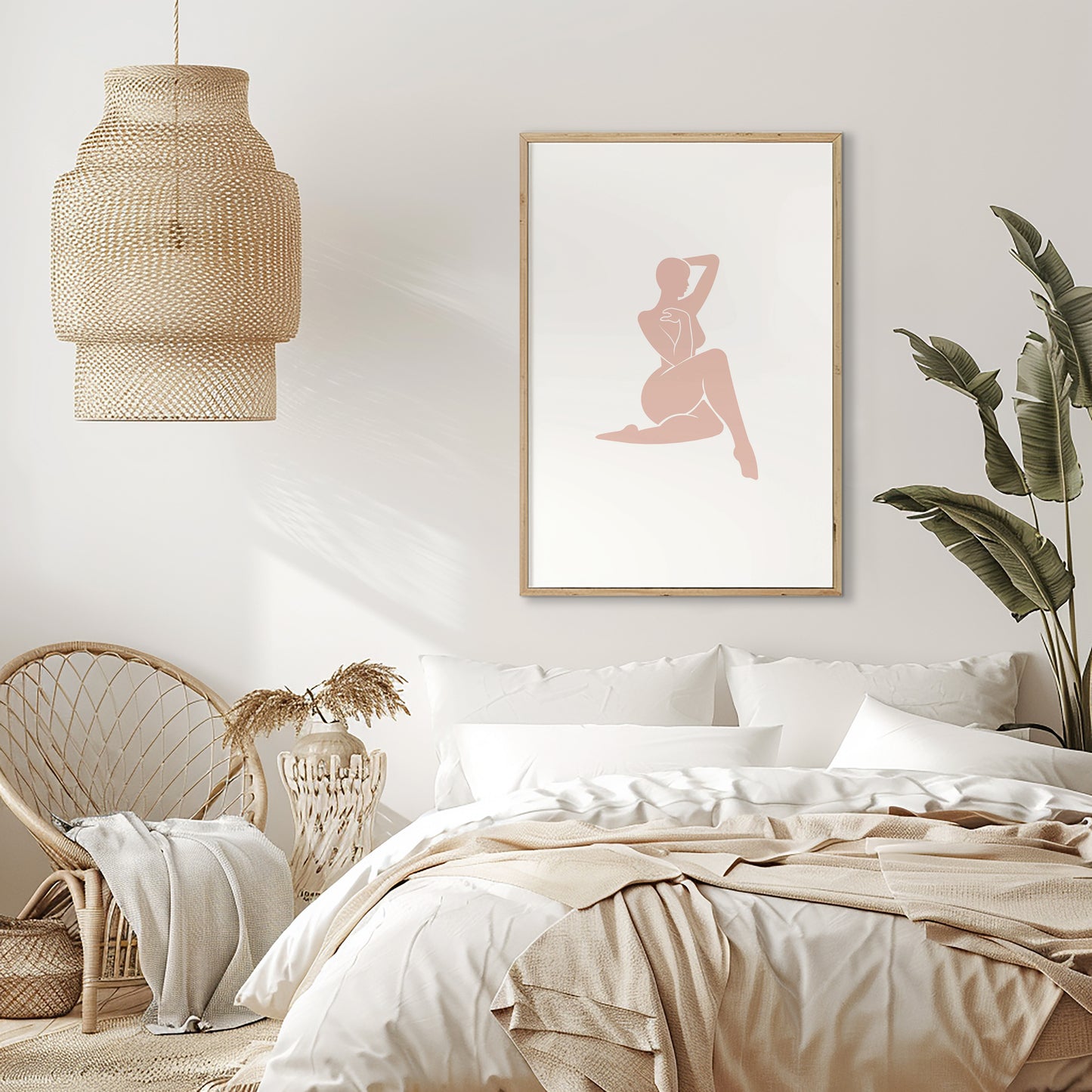 BLUSHING SILHOUETTE I CANVAS
