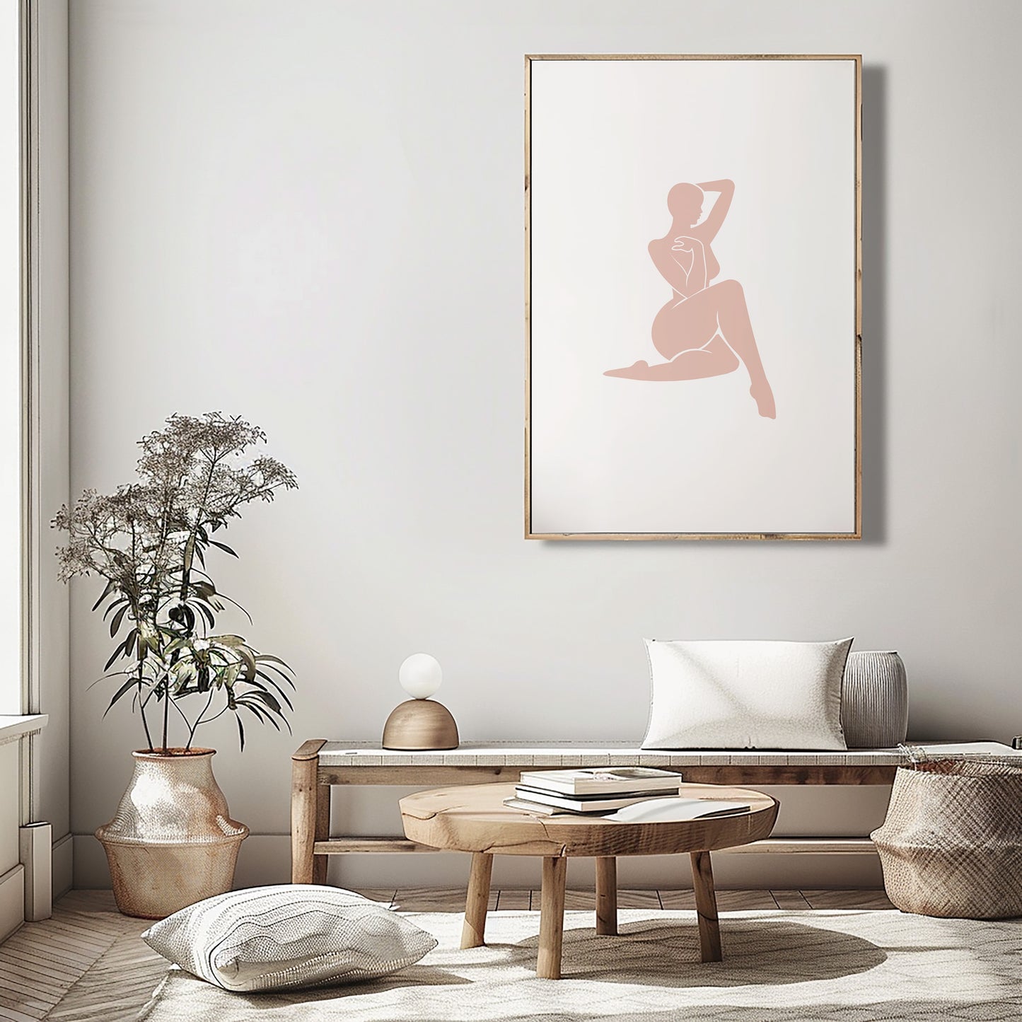 BLUSHING SILHOUETTE I CANVAS