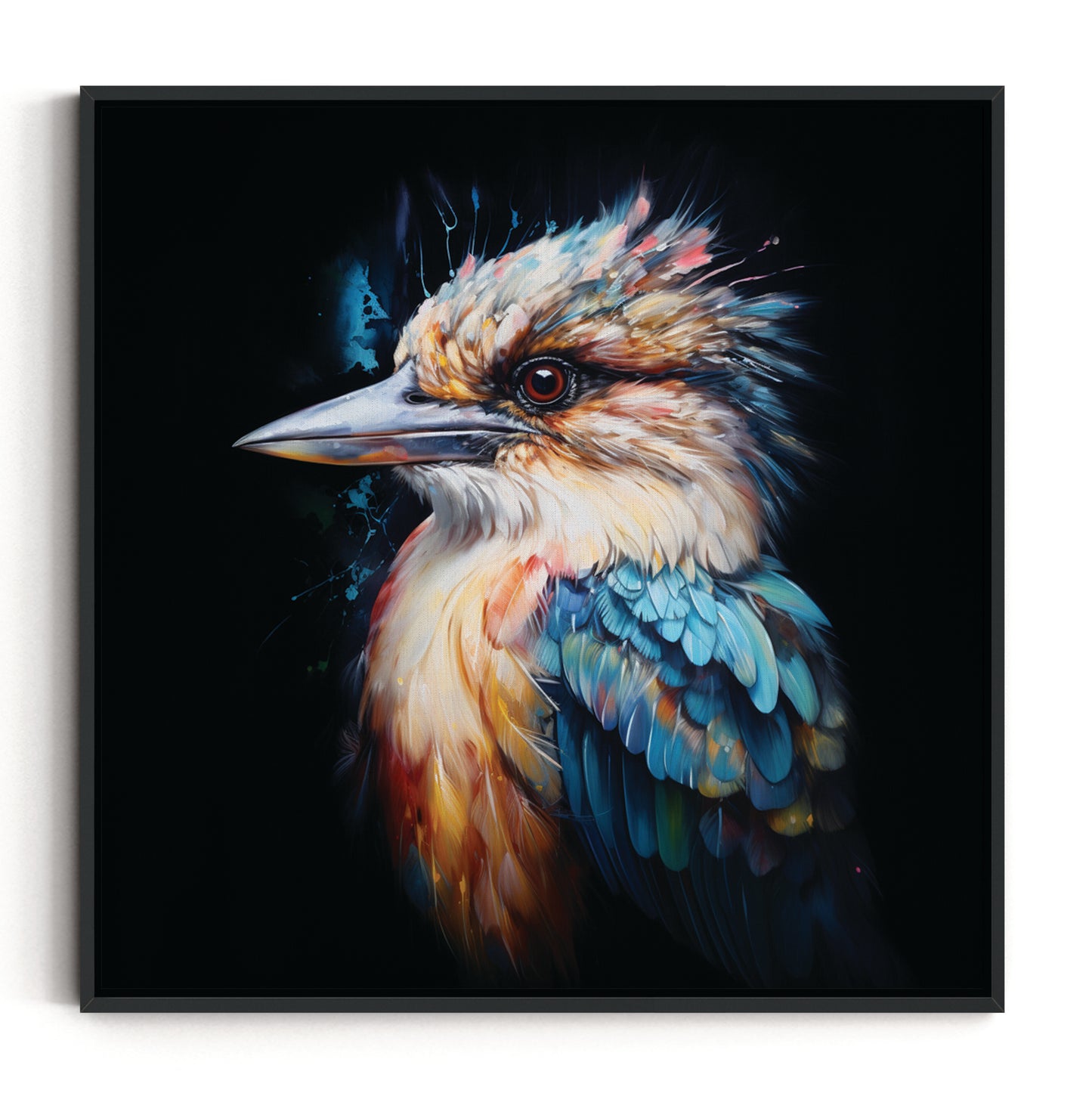 KOOKABURRA IN WATERCOLOUR II SQUARE CANVAS