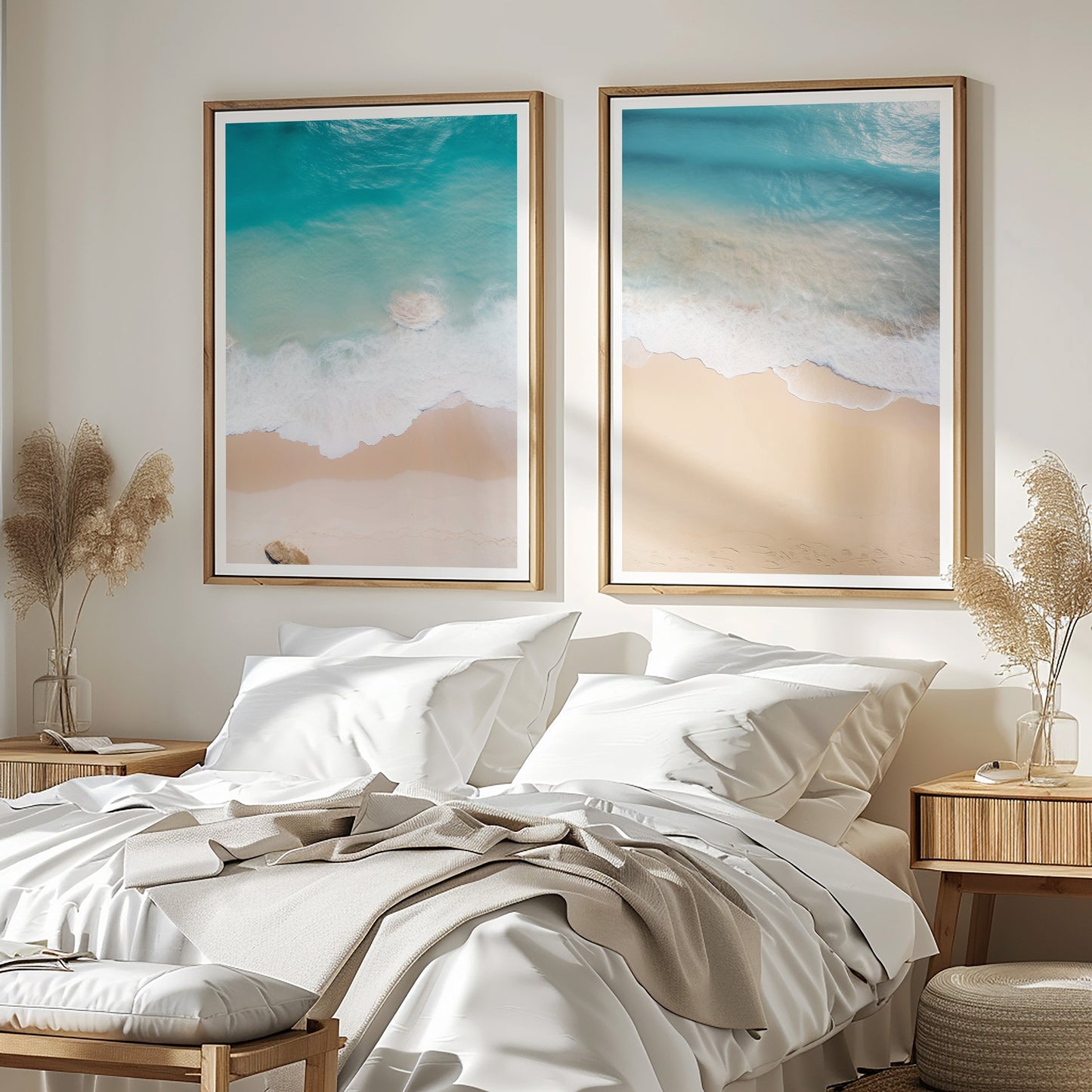 SET OF TWO - SEA FOAM ART PRINTS