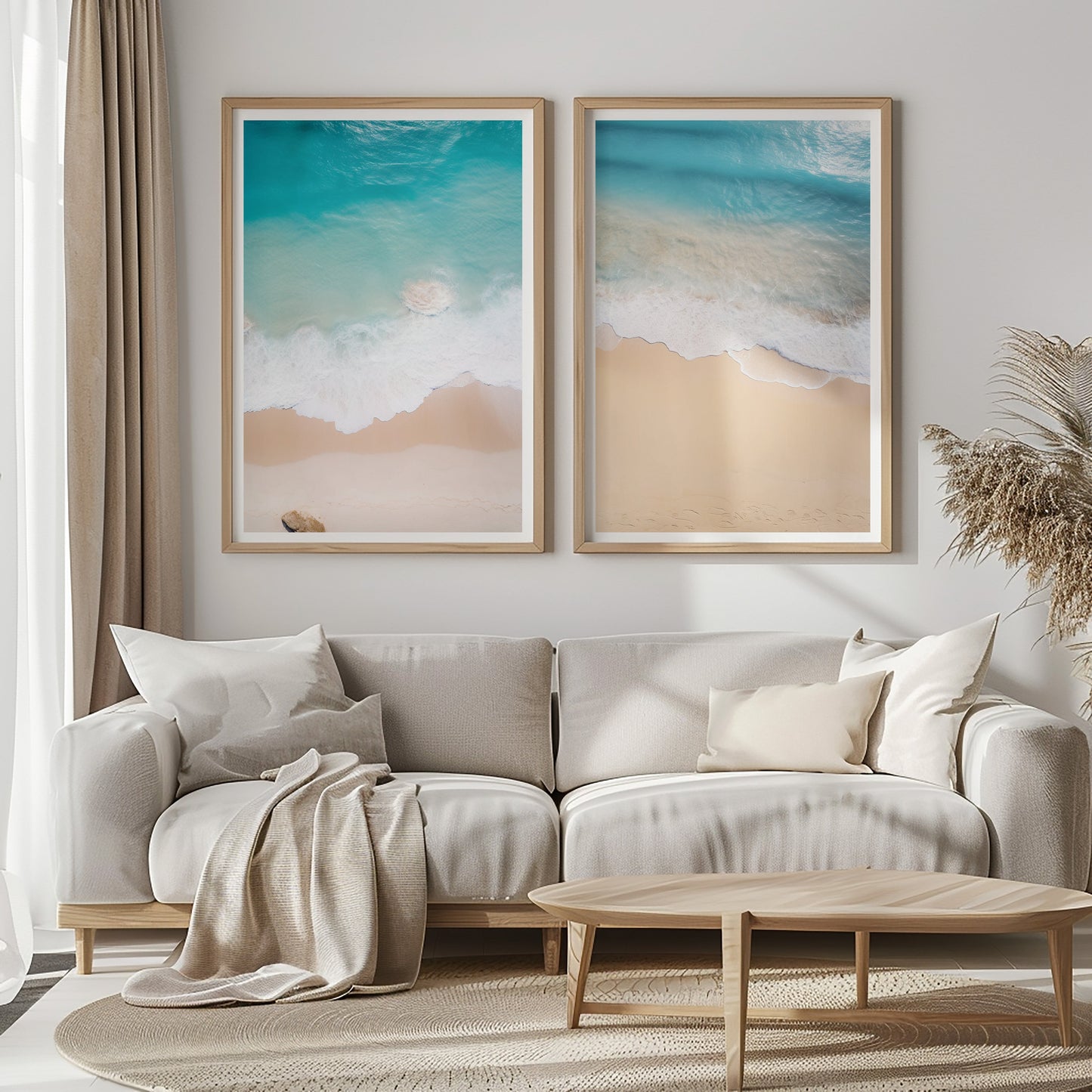 SET OF TWO - SEA FOAM ART PRINTS