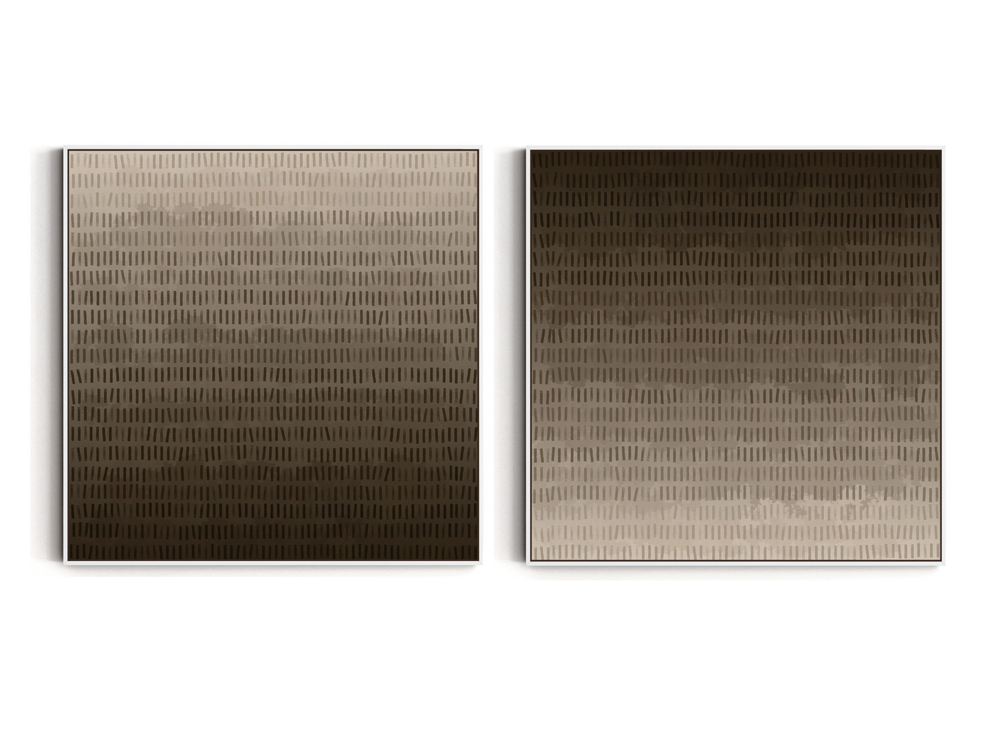 SET OF TWO - CHOCOLATE SQUARE CANVAS