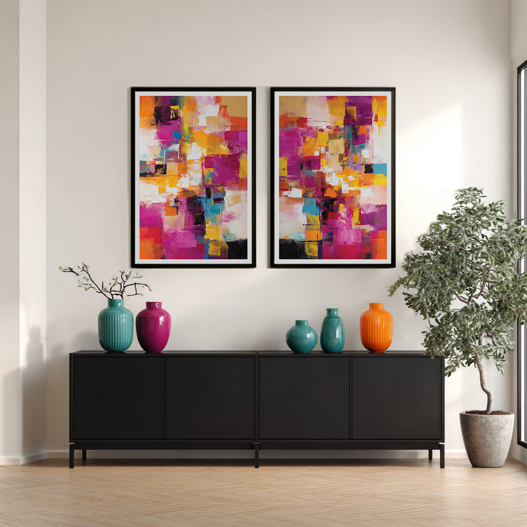 SET OF TWO - RHYTHM ART PRINT