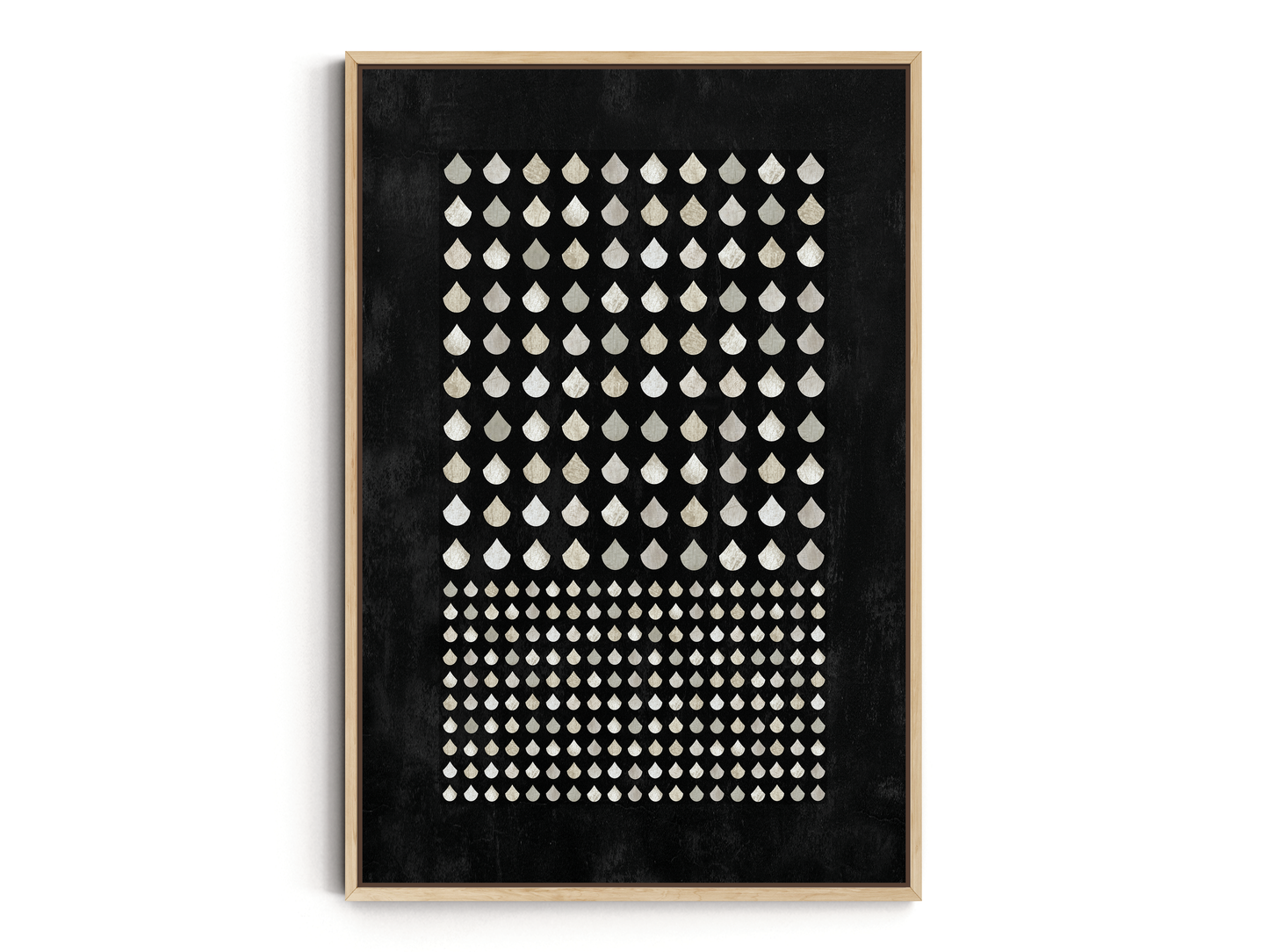 SET OF FOUR - GEOMETRIC BLACK CANVAS
