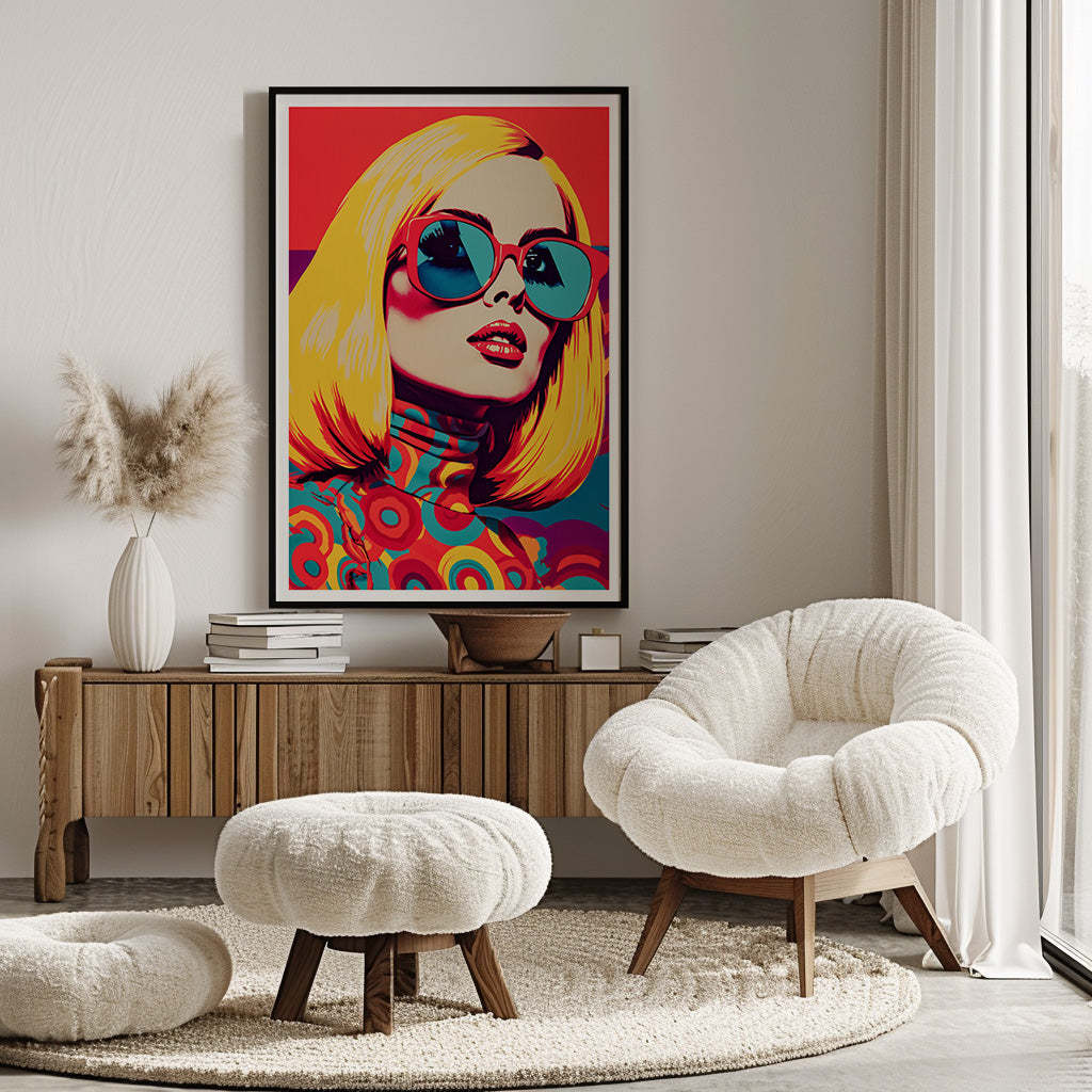 PIN UP GIRL ART PRINT