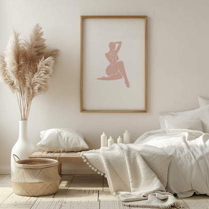 BLUSHING SILHOUETTE I ART PRINT