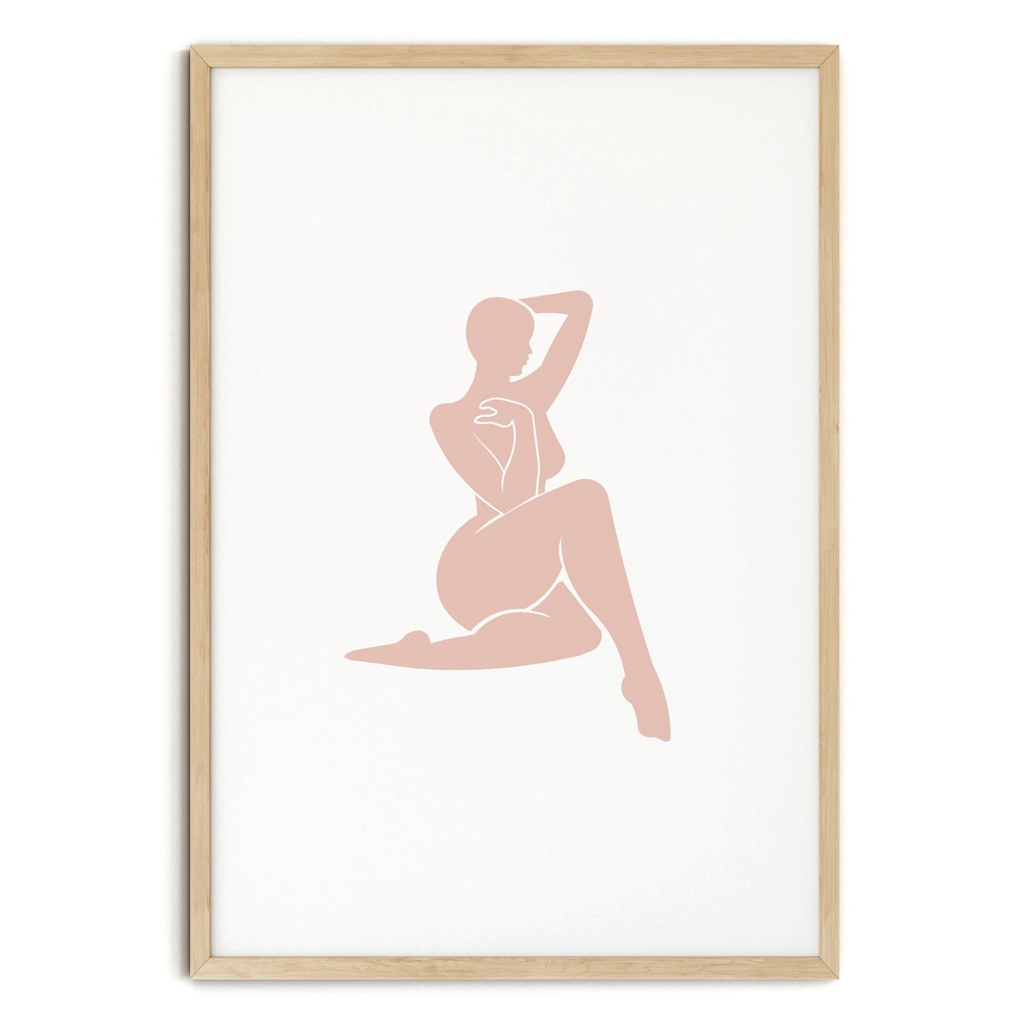 BLUSHING SILHOUETTE I ART PRINT