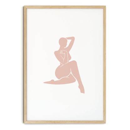 BLUSHING SILHOUETTE I ART PRINT