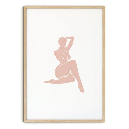 SET OF TWO - BLUSHING SILHOUETTE ART PRINTS