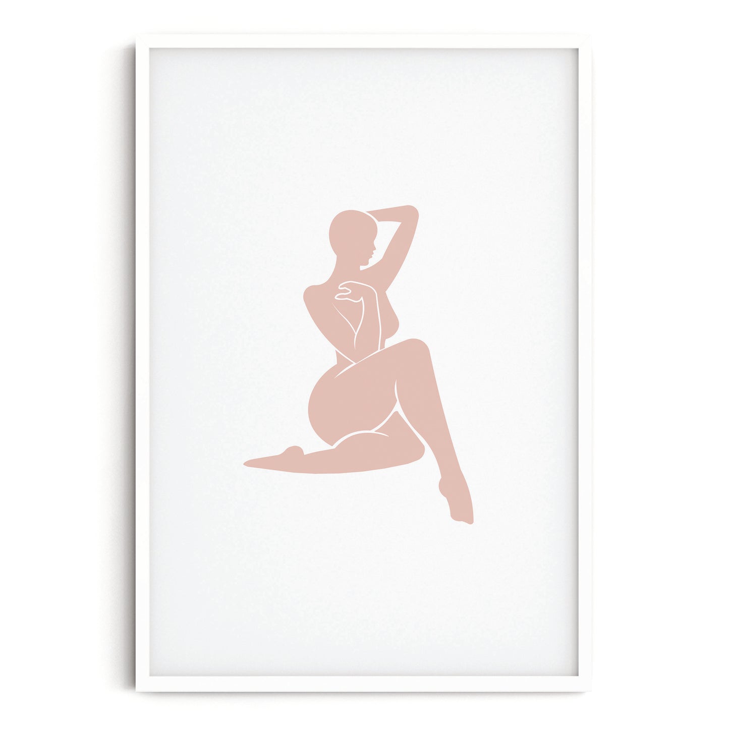 BLUSHING SILHOUETTE I ART PRINT