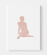SET OF TWO - BLUSHING SILHOUETTE CANVAS