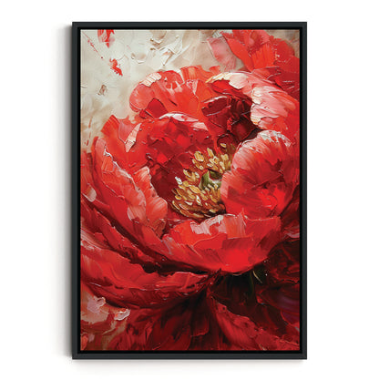 SET OF TWO - DARK PINK PEONY CANVAS