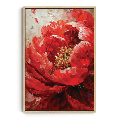 SET OF TWO - DARK PINK PEONY CANVAS