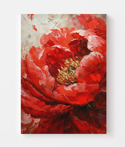 SET OF TWO - DARK PINK PEONY CANVAS