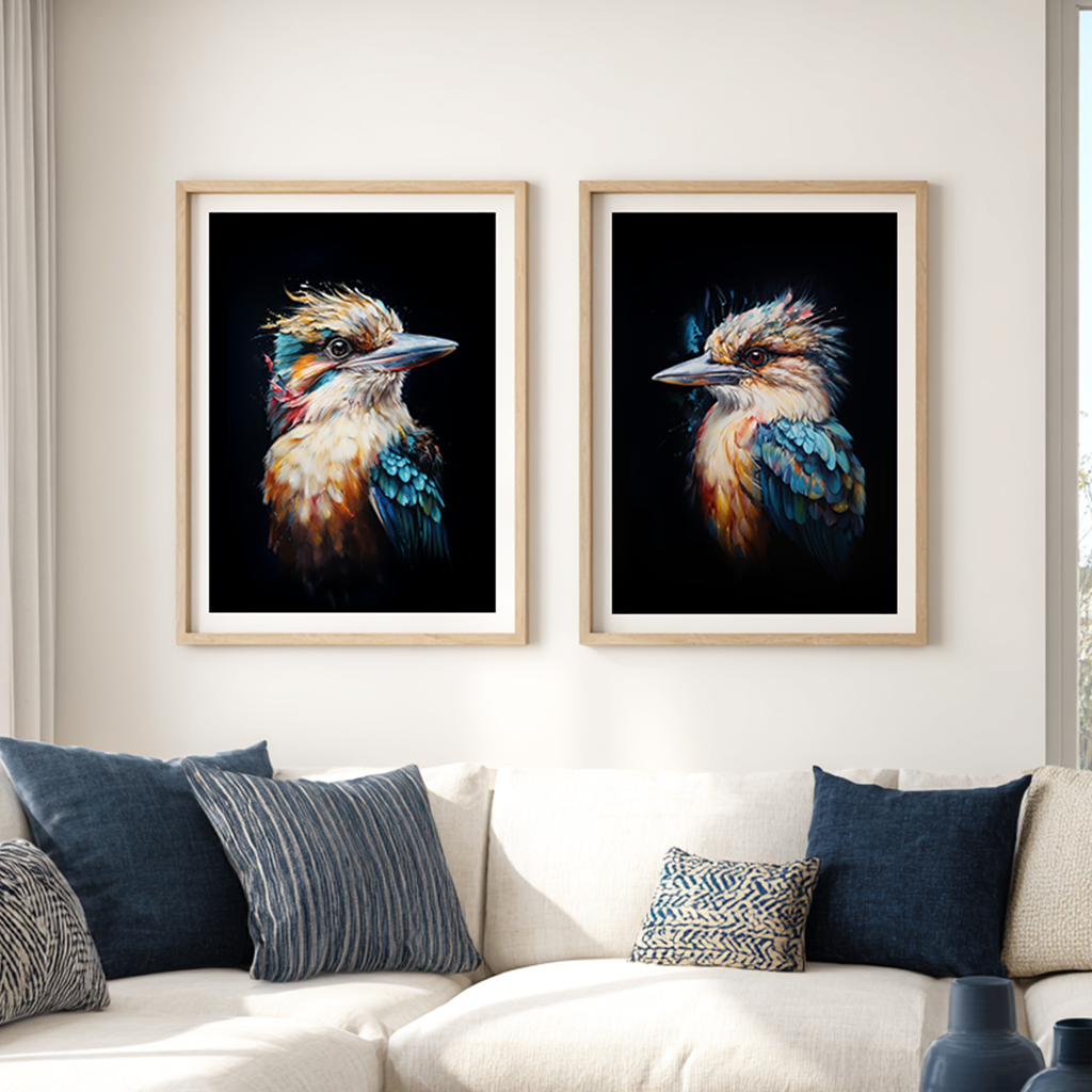 SET OF TWO - KOOKABURRA ART PRINTS
