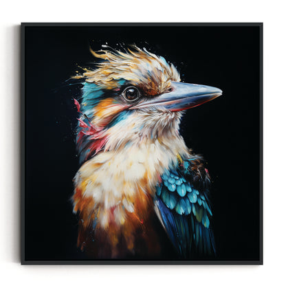 KOOKABURRA IN WATERCOLOUR I SQUARE CANVAS