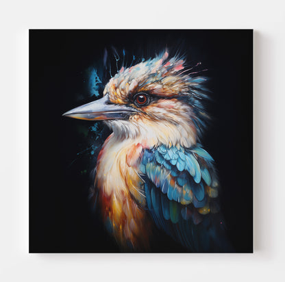 KOOKABURRA IN WATERCOLOUR II SQUARE CANVAS