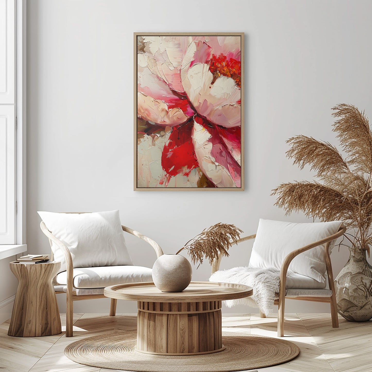 SET OF TWO - PINK PEONY CANVAS