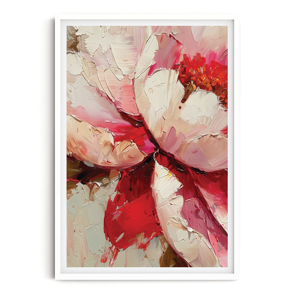 Pink Peony II – floral framed art print by Printcasso