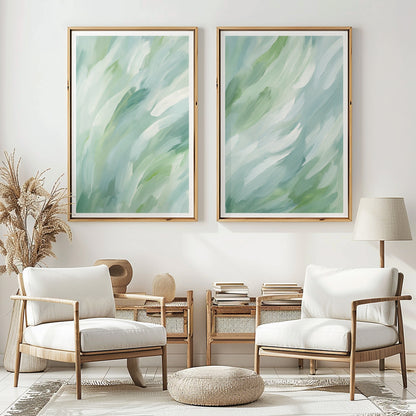 SET OF TWO - SEA GLASS ART PRINTS