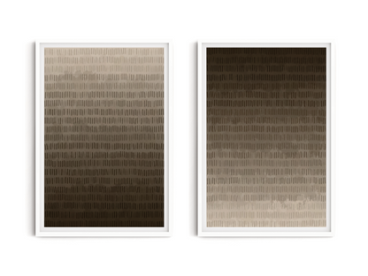 SET OF TWO - CHOCOLATE ART PRINT
