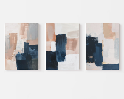 SET OF THREE - FLOW CANVAS