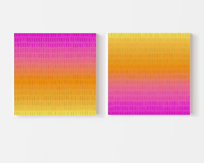 SET OF TWO - ZEST SQUARE CANVAS