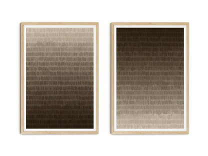 SET OF TWO - CHOCOLATE ART PRINT