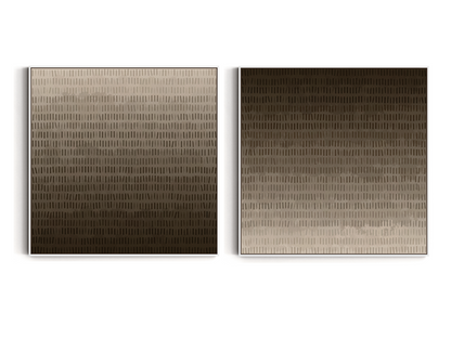 SET OF TWO - CHOCOLATE SQUARE CANVAS