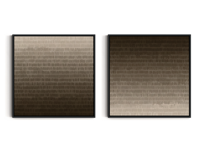 SET OF TWO - CHOCOLATE SQUARE CANVAS