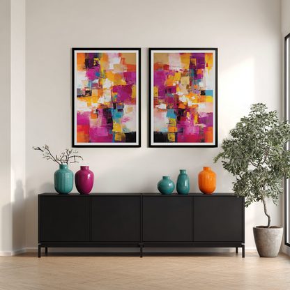 SET OF TWO - RHYTHM ART PRINT