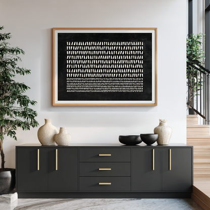 LINEAR BLACK HORIZONTAL ART PRINT