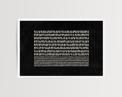 LINEAR BLACK HORIZONTAL ART PRINT