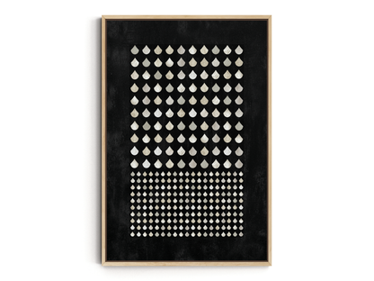 SET OF FOUR - GEOMETRIC BLACK CANVAS