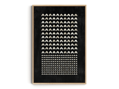 SET OF FOUR - GEOMETRIC BLACK CANVAS