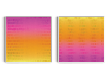 SET OF TWO - ZEST SQUARE CANVAS