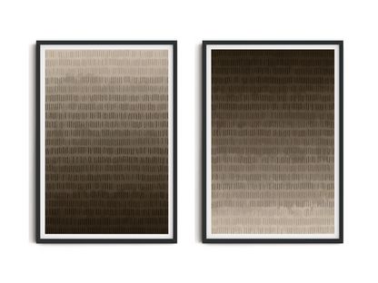 SET OF TWO - CHOCOLATE ART PRINT